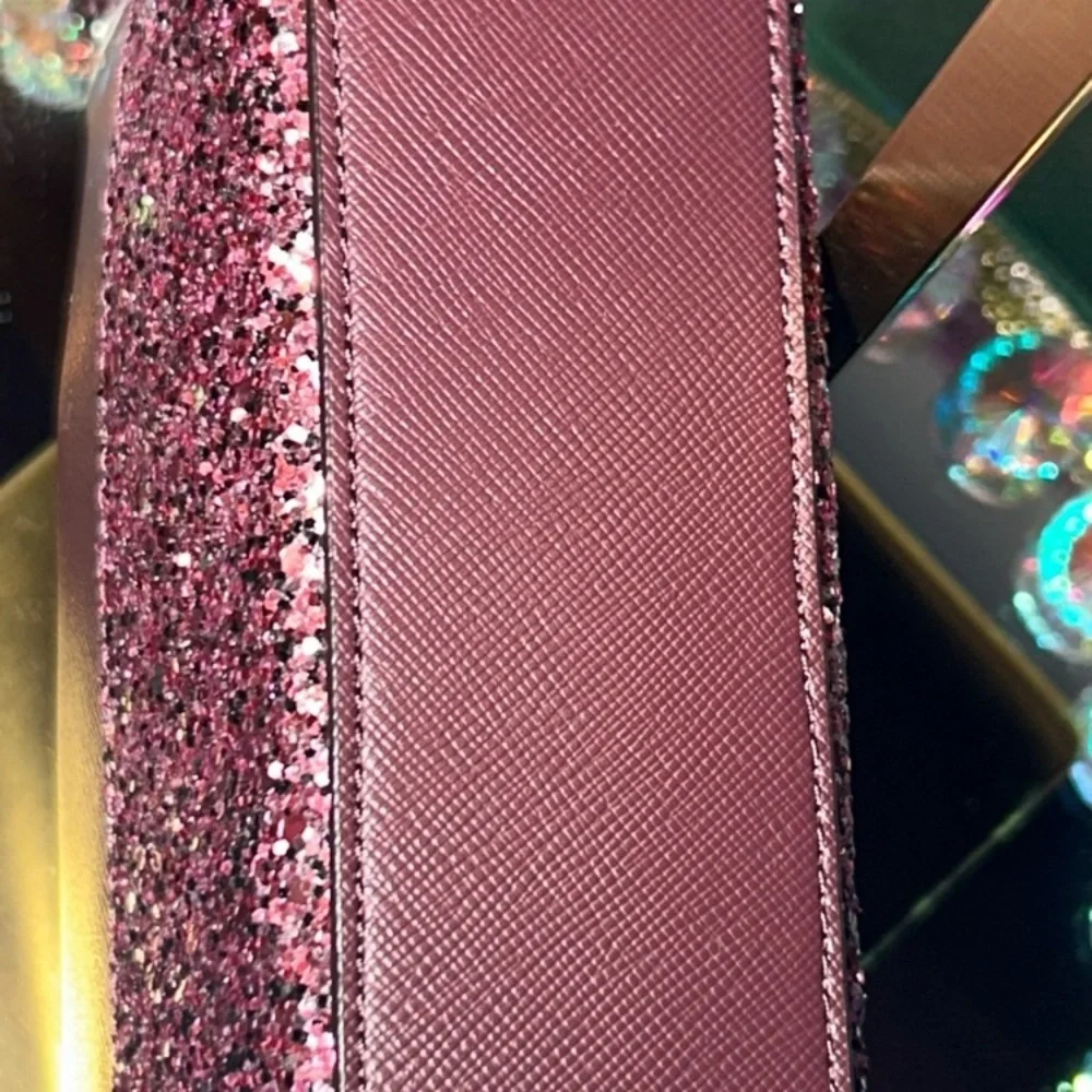 NWT Kate Spade Purple and Pink Glitter Shoulder Bag